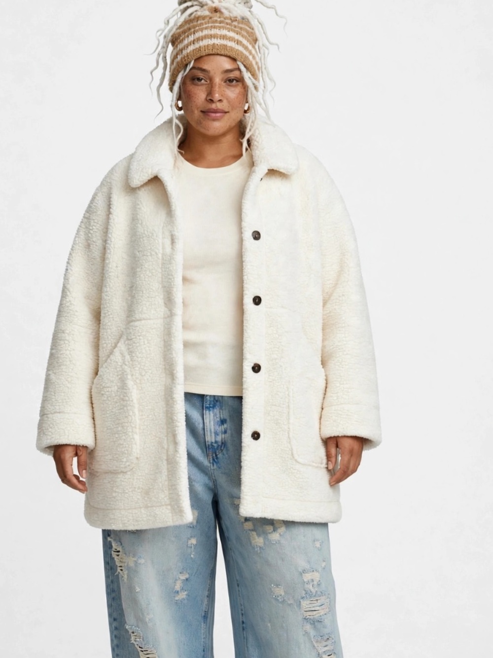 Lands End Teddy coat